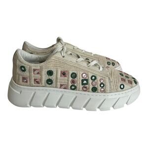 Free People Catch Me If You Can Shoes In White Mirror Combo Size 40 EU